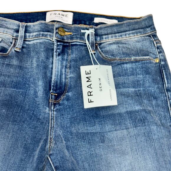 Frame Denim Le Skinny De Jeanne Jeans Women's Size 32 Roman Blue Mid Rise - Picture 3 of 7